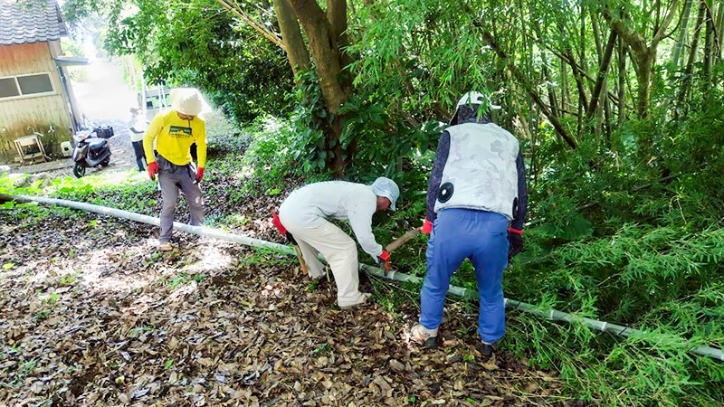 屋久島の自然の中で親子で野菜収穫を楽しむあゆみの森こども園の活動